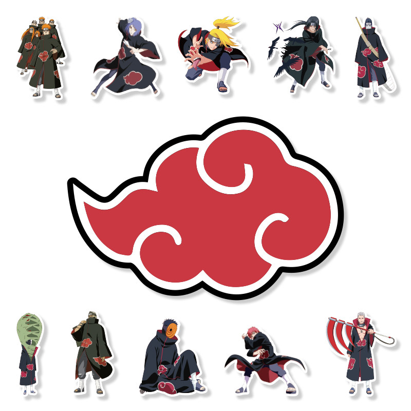 火影红云组织成员贴纸佩恩带土笔记本ipad装饰笔记本个性小贴纸