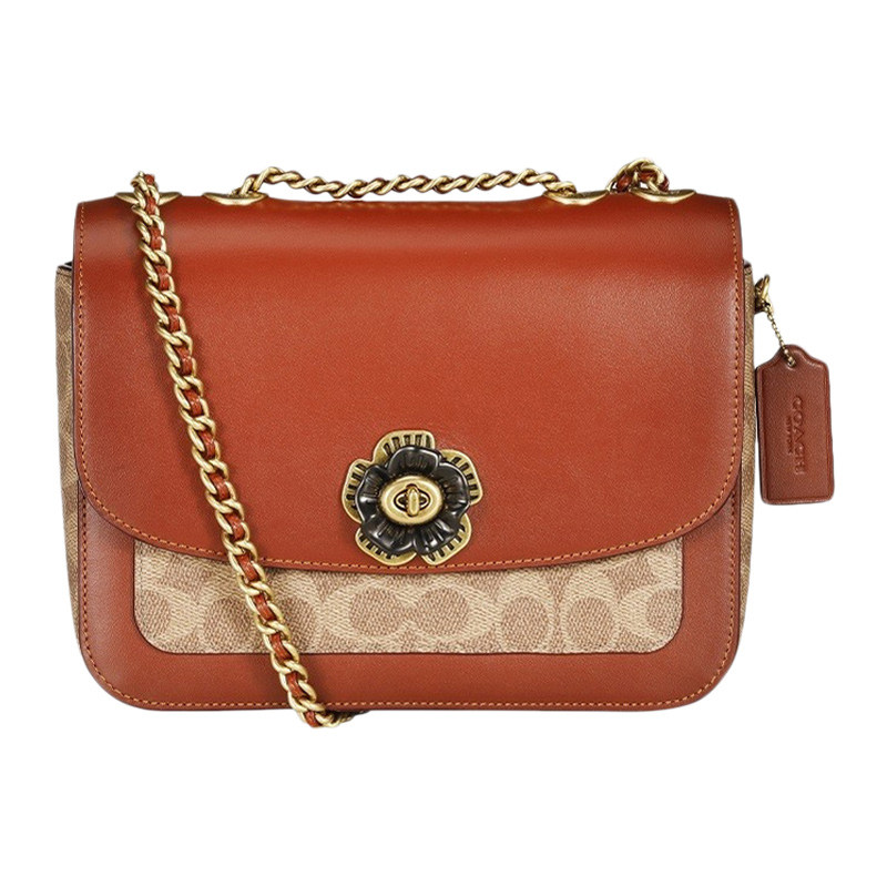 coach蔻驰专柜parker系列女士山茶山茶花花时尚单肩女士包袋