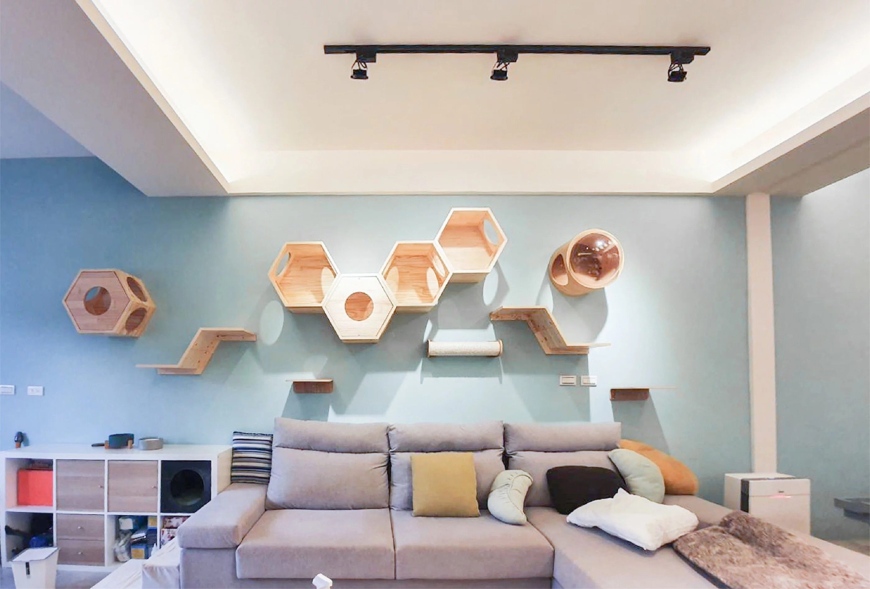 壁挂式安装猫家猫树猫墙木质四季易安装猫窝墙壁猫爬架