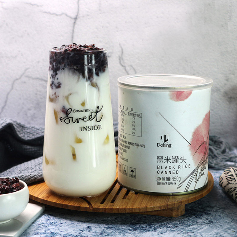 奶茶辅料新品盾皇黑米五谷粗粮即食紫米罐头黑米