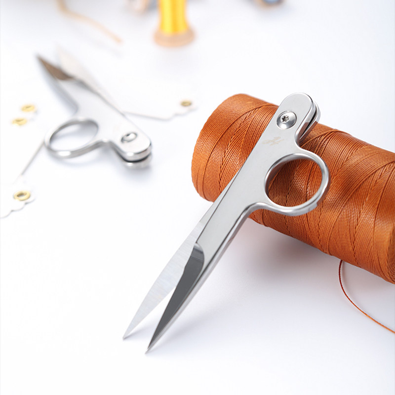 剪刀线头德国工业不锈钢纱剪线剪自动弹簧家用家用剪刀