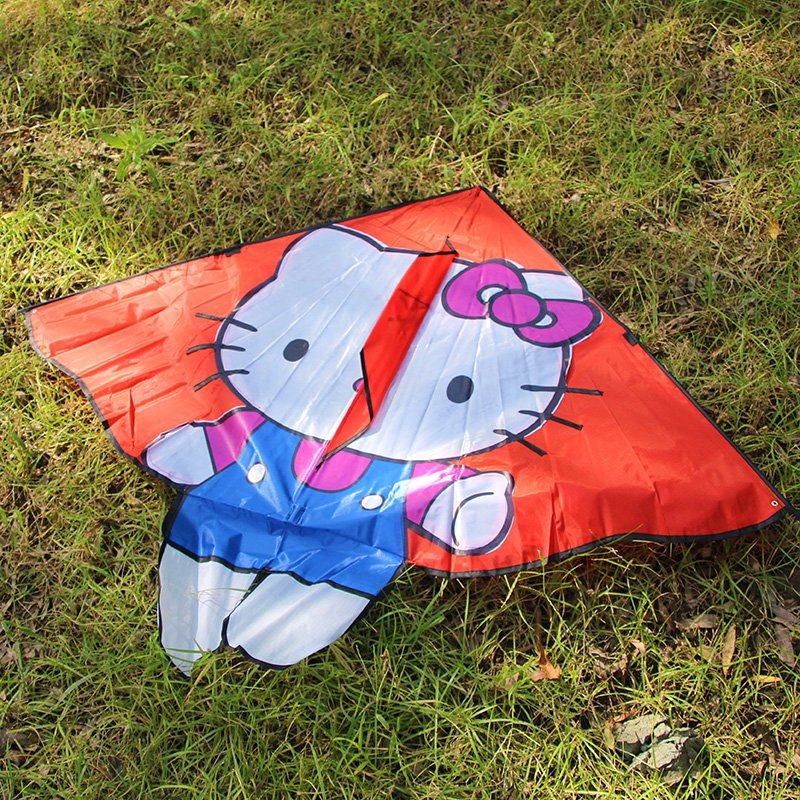 风筝潍坊新款儿童卡通kt女孩hellokitty三角风筝