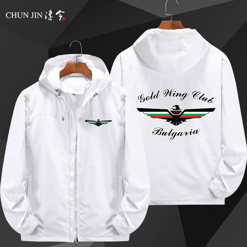 金翼goldwing机车gl1800摩托车机车图案夹克男女秋冬风衣卫衣外套