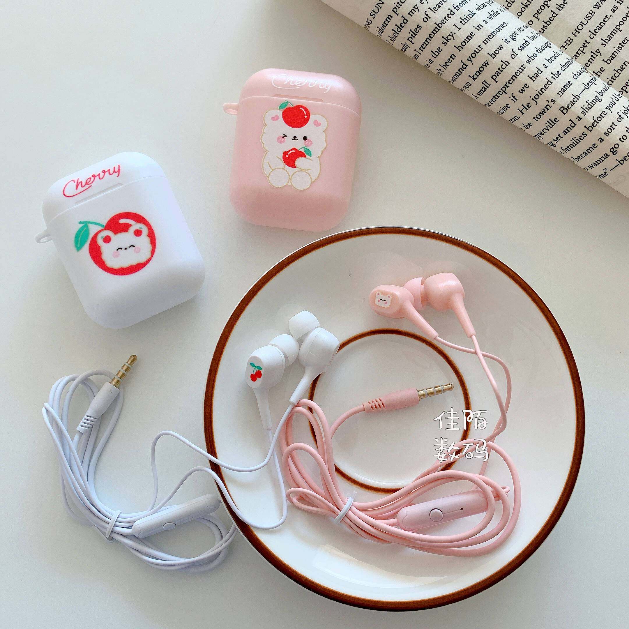 可爱入耳耳机有线女生小学生儿童适用oppo华为游戏电竞头戴耳机
