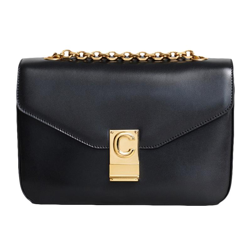 单肩celine思林官网春秋新款女士黑色链条包单肩女士包袋