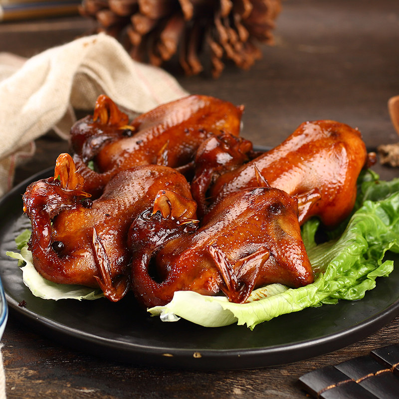 吴震懋鹌鹑嘉兴特产60克真空卤味熟食香辣即食鸡肉零食