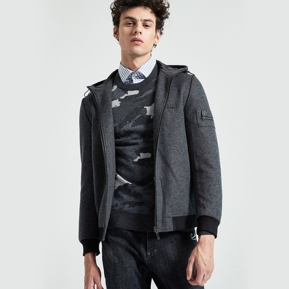 ellehomme男士外套男韩版潮流男装秋装2020春夏夹克