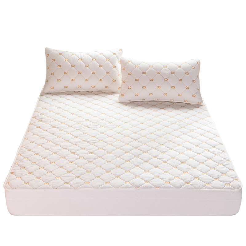 纯棉水洗棉绣花床笠单件加厚全棉床罩保护套席梦思床垫床套防尘套