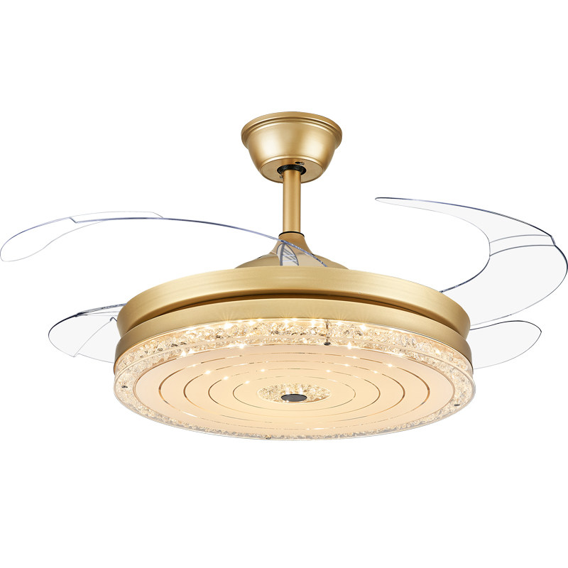 风扇tcl欧式大厅吊灯客厅水晶餐厅吊顶一体吊扇