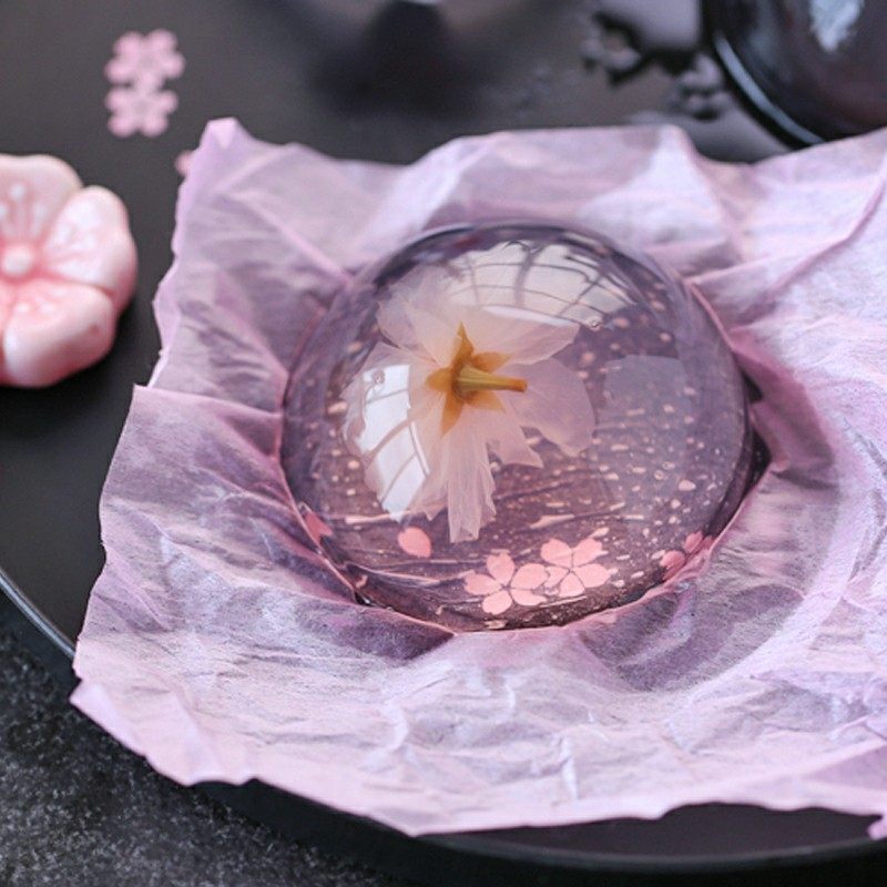 日式樱花果冻布丁玫瑰花礼盒信玄6枚高颜值网红果冻