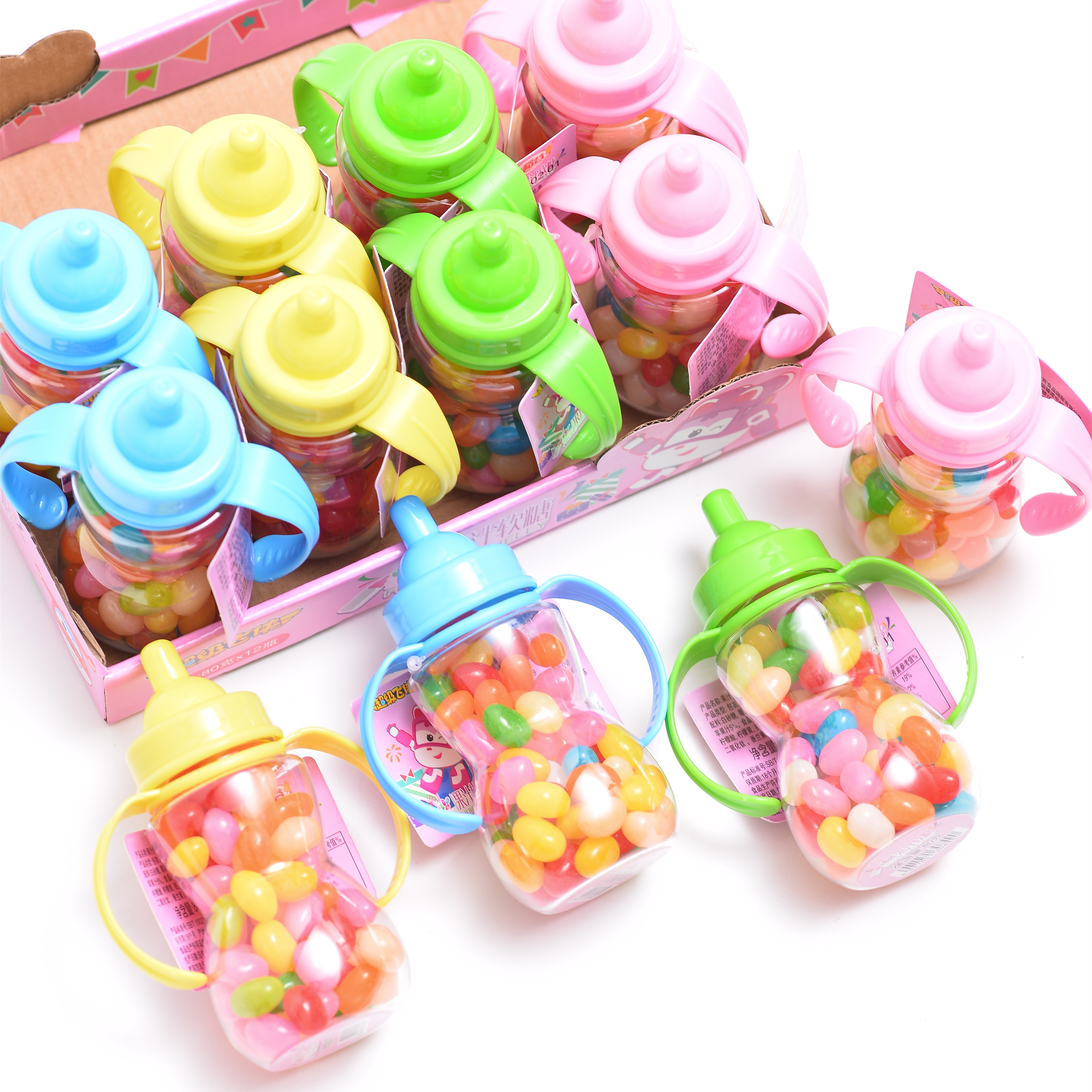 软糖儿童创意新奇奶瓶造型超级飞侠果汁趣味玩具糖果