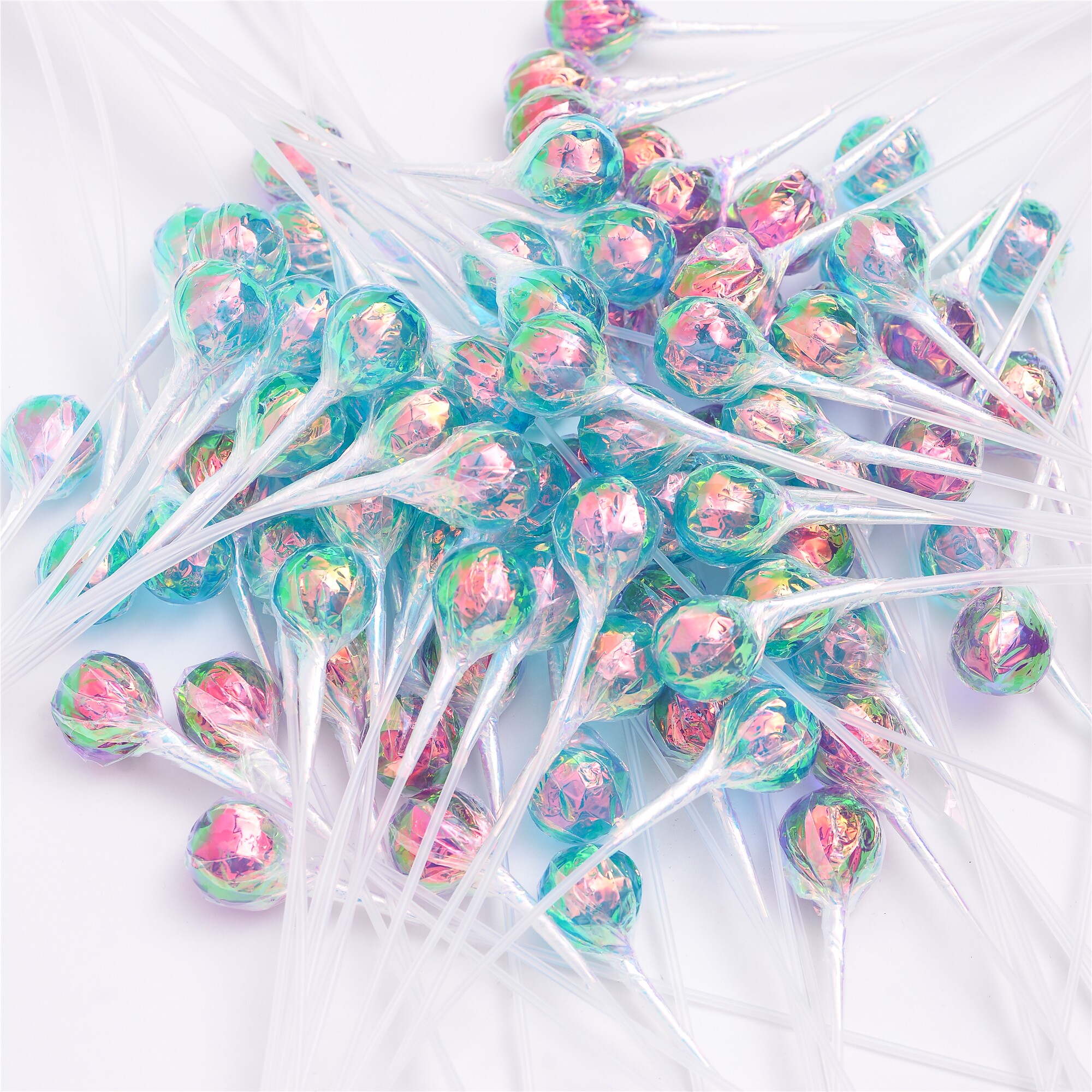 甜心创意个性可爱儿童校园炫彩棒棒糖圆球硬糖长杆传统糖果