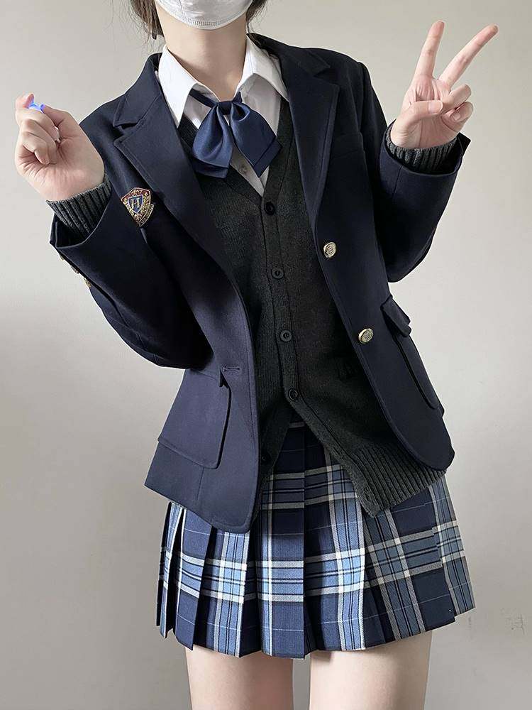 小田绫/百褶裙女jk校供感制服格裙短裙日常半身裙格子裙学生