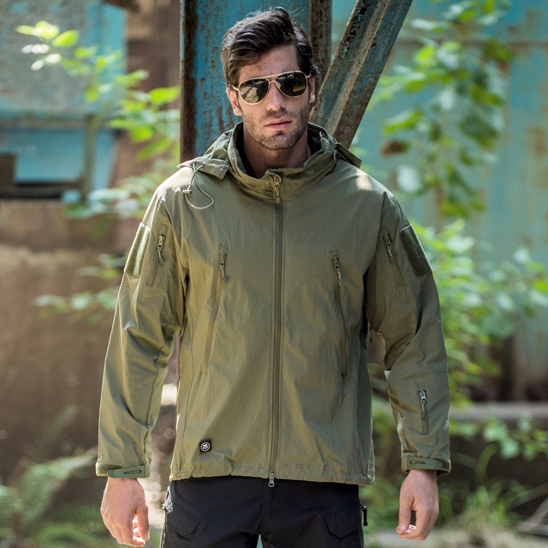 冲锋proper鲨鱼皮衣抓秋冬加厚外军战术户外tad夹克