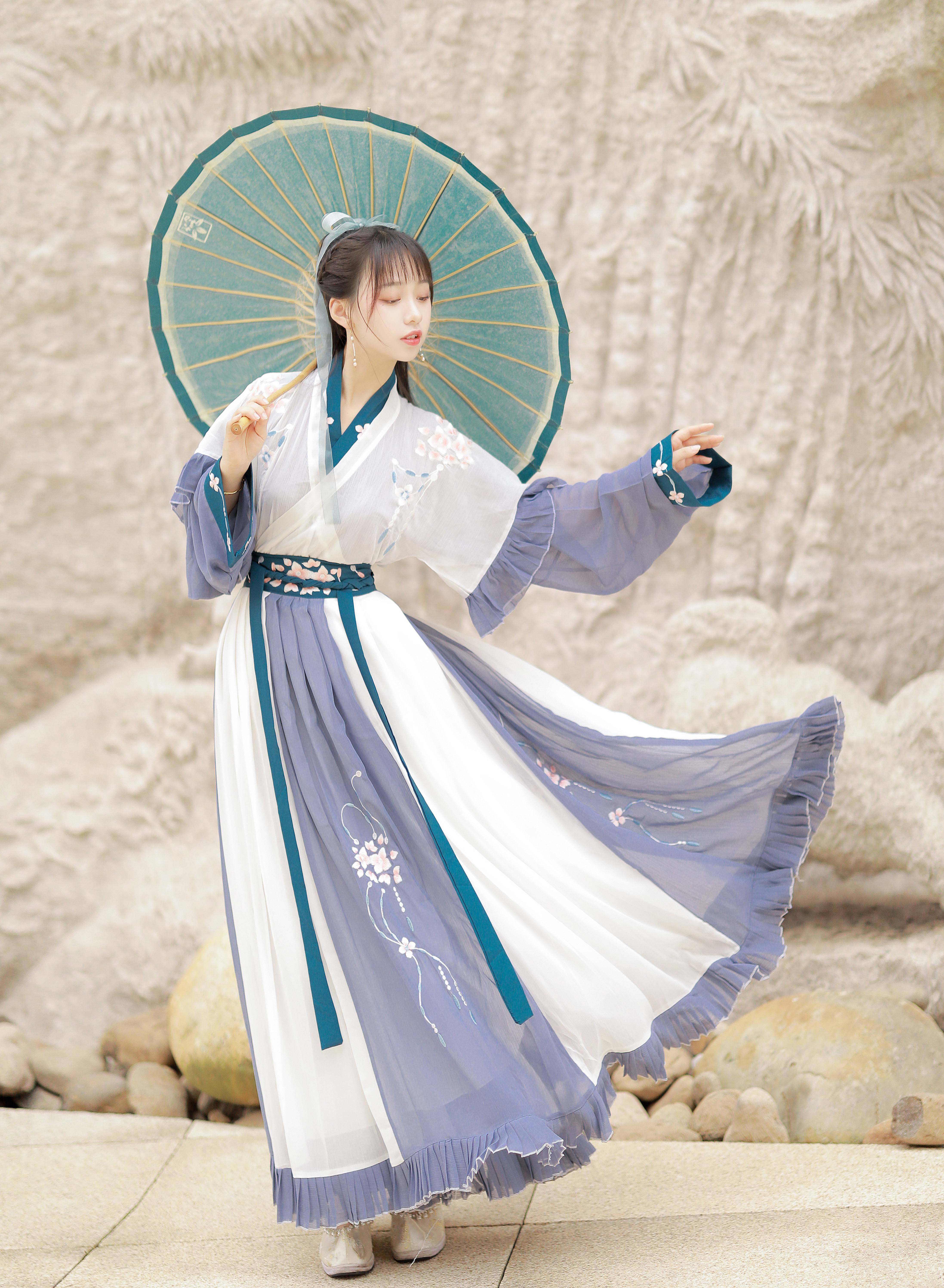 夜星制交破裙刺绣春秋领襦服女腰汉创齐原创汉服