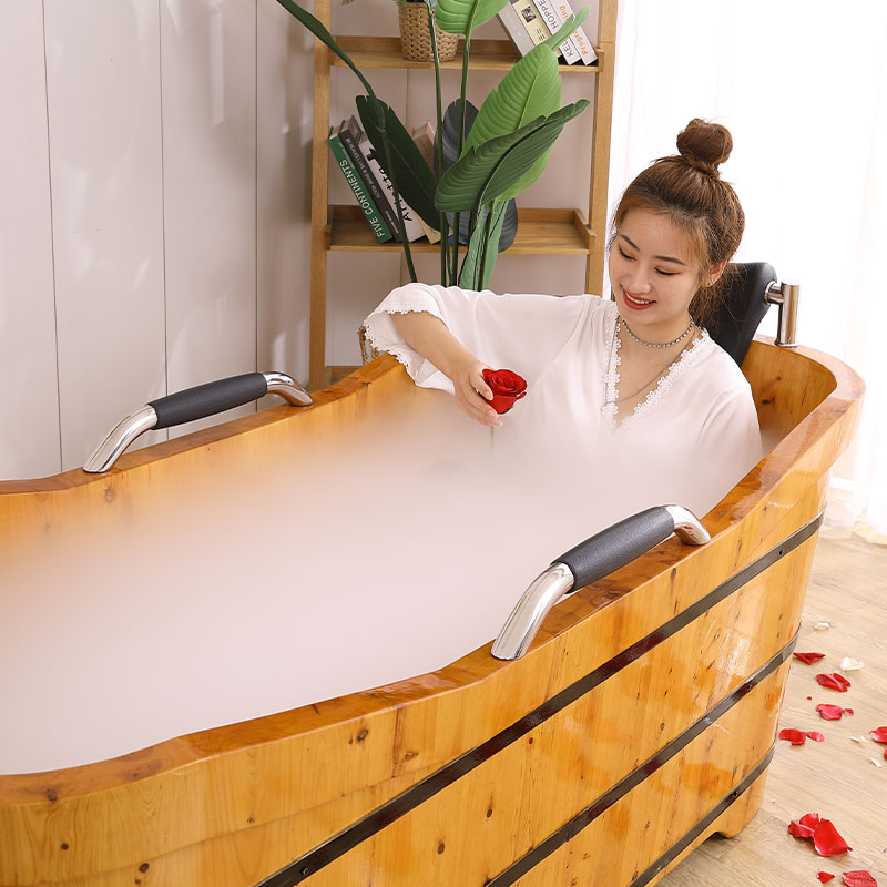 双人木桶浴桶浴缸熏蒸泡澡汗蒸spa情侣大人沐浴桶