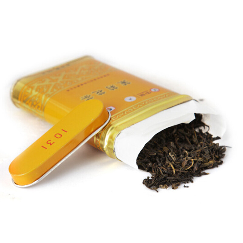 中粮中茶 蝴蝶牌茶叶一级茉莉花茶罐装小黄罐1031茉莉花茶单罐50g