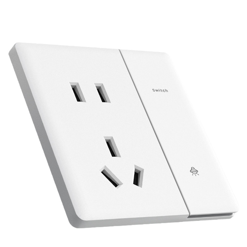 德顿单双开双控开关插座面板暗装家用空调一开5孔开多双控开关