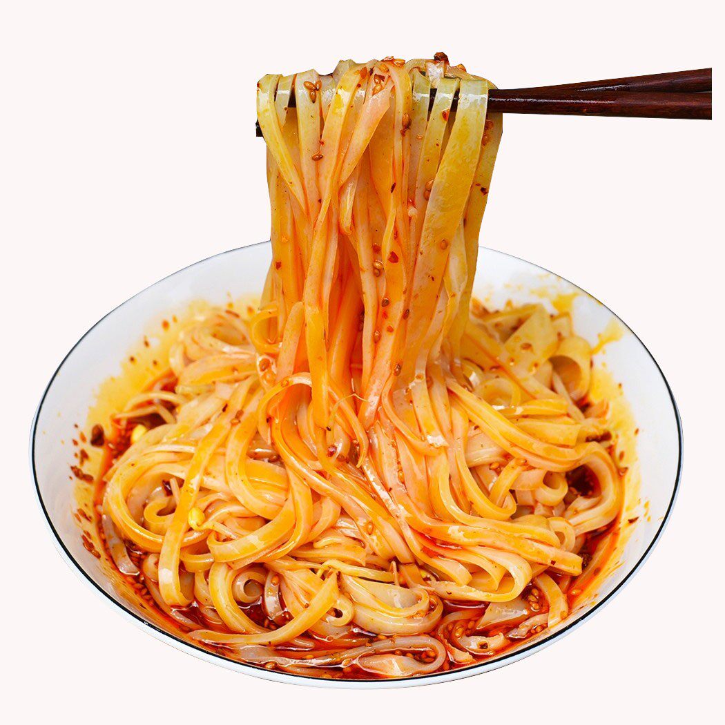 陕西凉皮正宗汉中米皮开袋速食红油麻酱面皮方便面