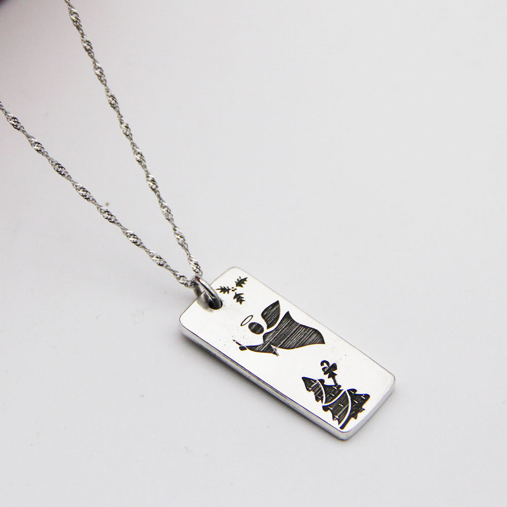 手工足银项链吊坠定制银饰礼品订制项坠