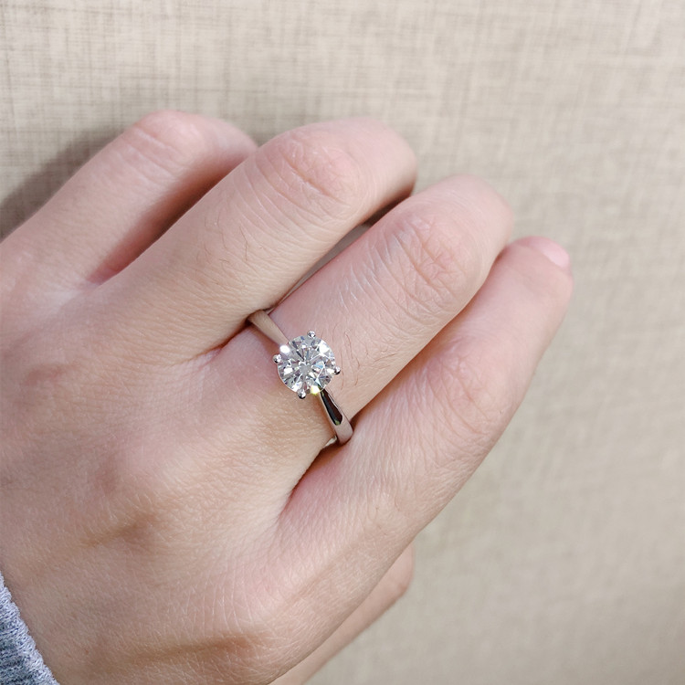 戒托18k750女戒指铂金改款钻戒制空定制指环手饰