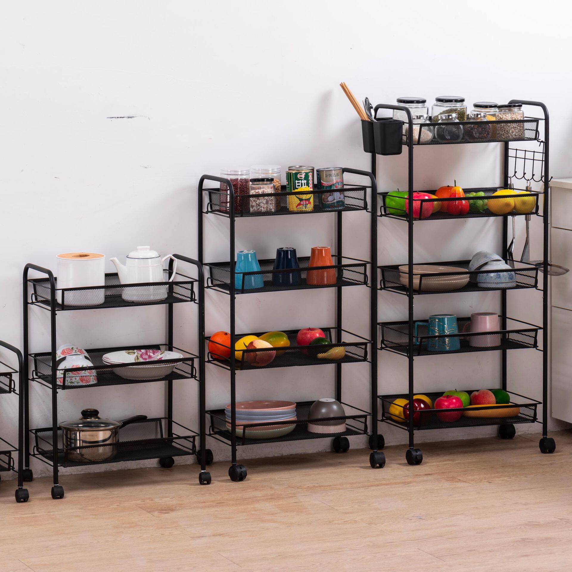 置物架多层收纳厨房小型杂物微波炉婴童用品物架浴室角架