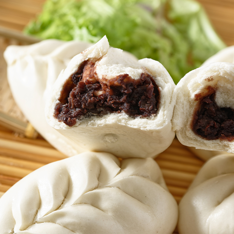 豆沙沙包正宗手工红豆豆包包子速食早餐营养包点