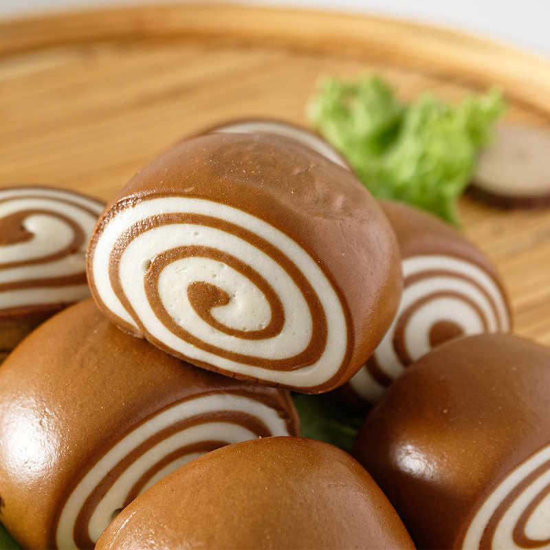 手工巧克力小花卷速冻早餐儿童馒头卡通面食北方面包甜馍馍饽饽