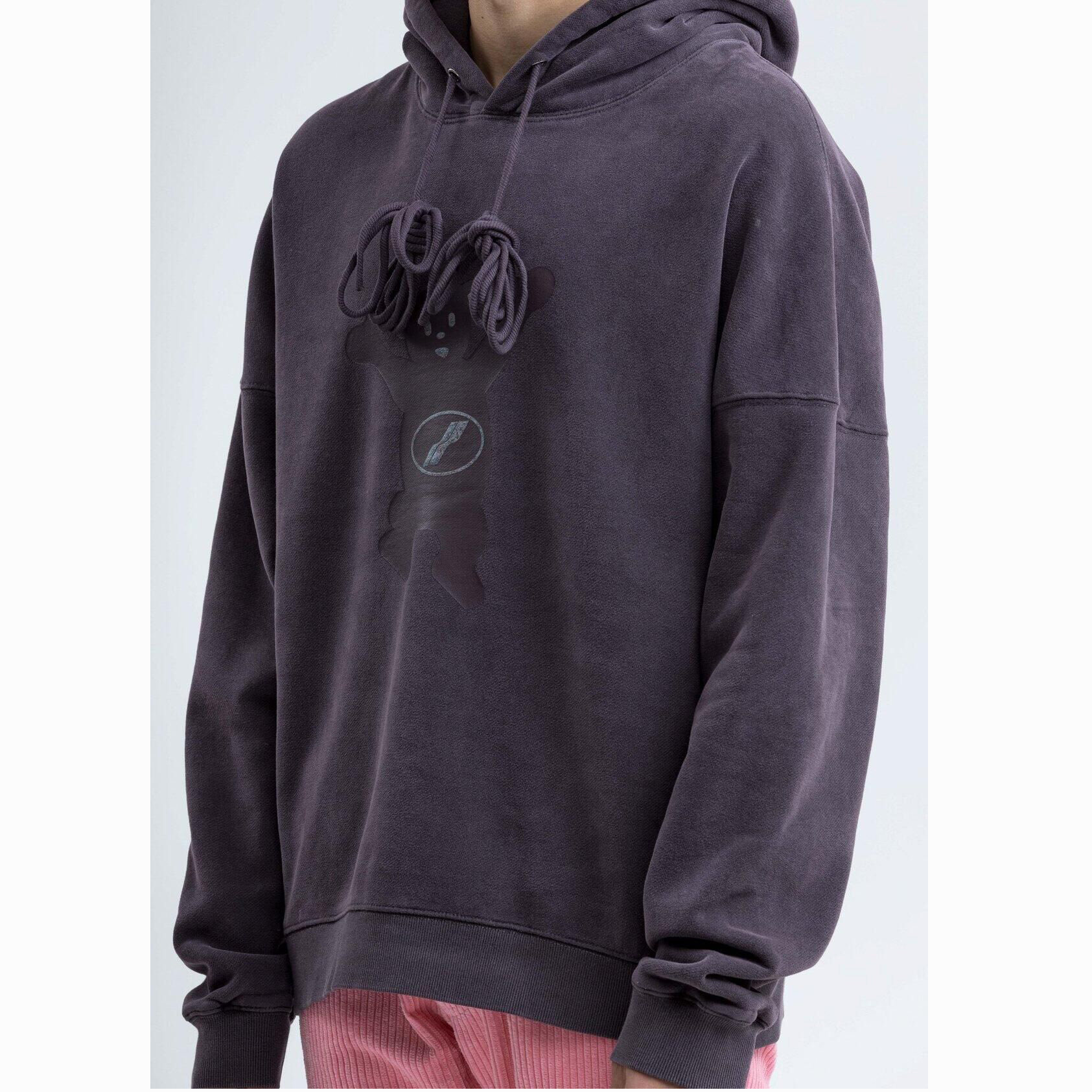 we11done20aw早秋新品拉链小熊设计连帽衣帽welldone卫衣