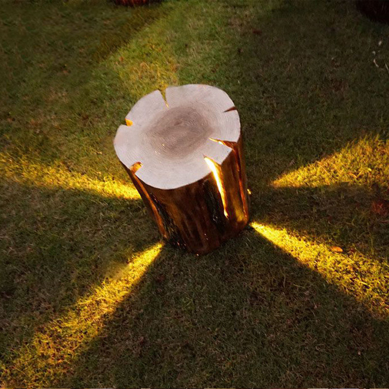太阳能乡村乡村树树桩草坪灯户外防水水草地灯庭院灯景观庭院灯饰