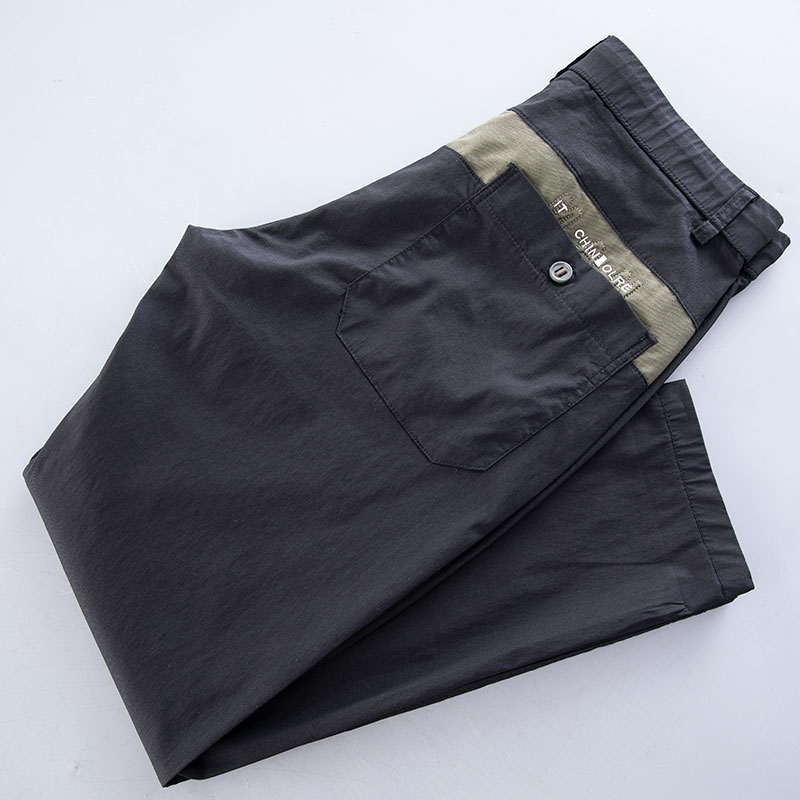 外贸剪标男装尾单休闲裤子夏季薄款修身小脚九分裤百搭弹力工装裤