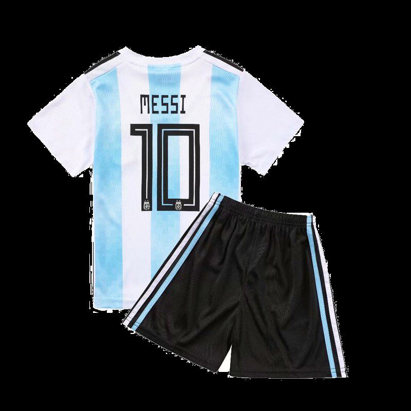 儿童阿根廷足球2018世界杯10号梅西球衣套装比赛足球服