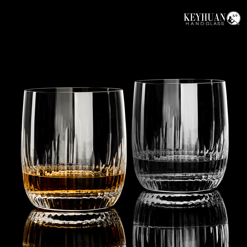 酒杯古典雕花威士忌k9水晶玻璃大师级whisky洋酒洋酒