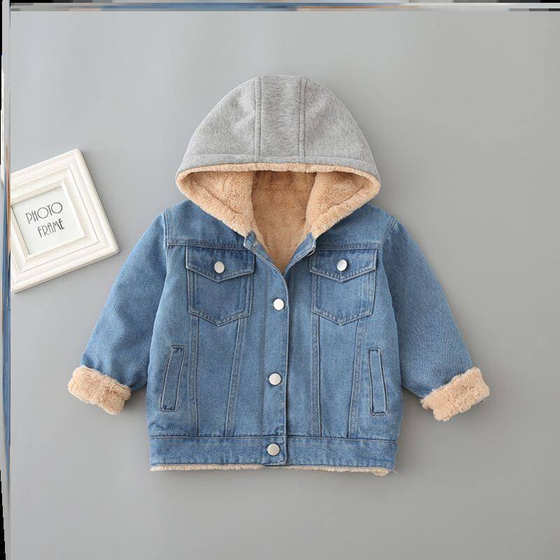 连帽男孩幼儿园帅气舒适儿童外套宝宝牛仔洋气普通外套