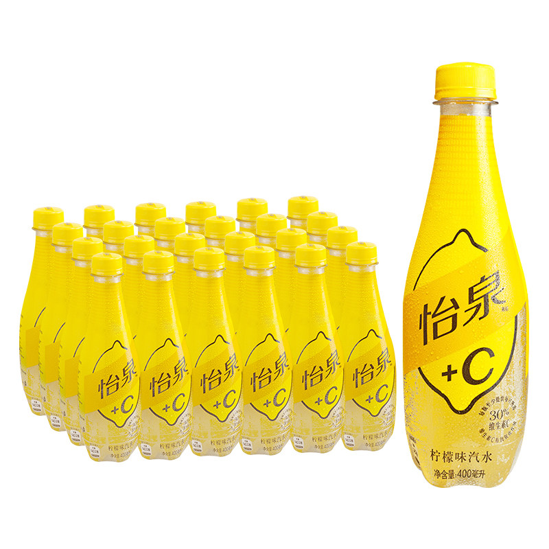 汽水可口可乐乐怡400ml瓶装整箱柠檬碳酸饮料碳酸饮料