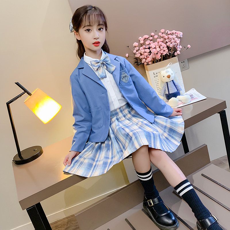 女童小学生6格裙学院小孩子jk12岁中大学生校服
