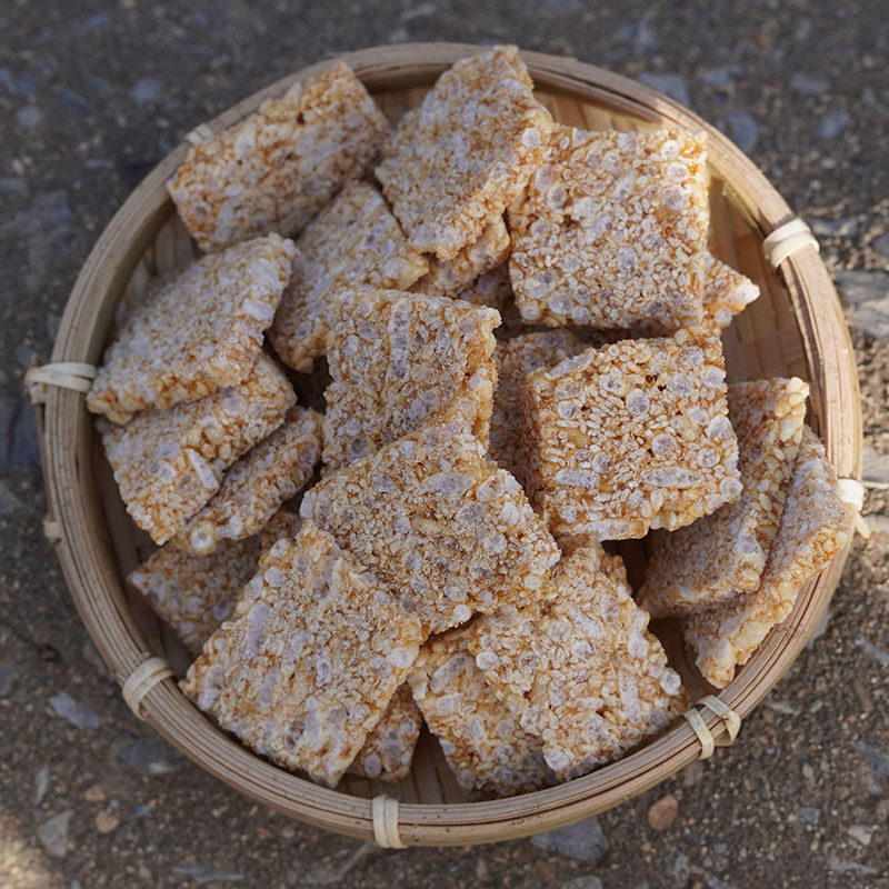 湖北仙桃特产麻叶叶子大米芝麻米花糖米糕250gx2传统糕点