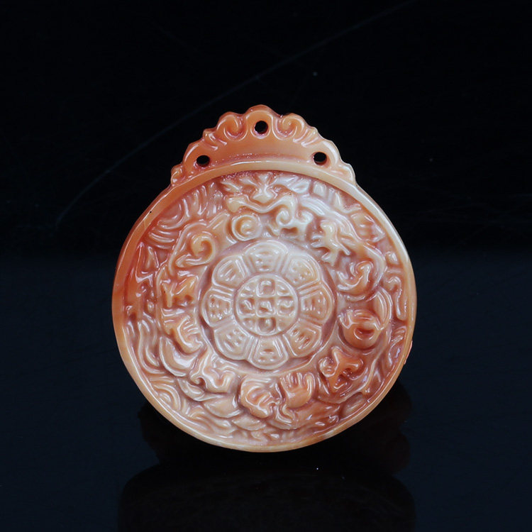 宝螺万宝螺天然吊坠配饰菩提星月螺钿八卦九宫格其他diy饰品配件