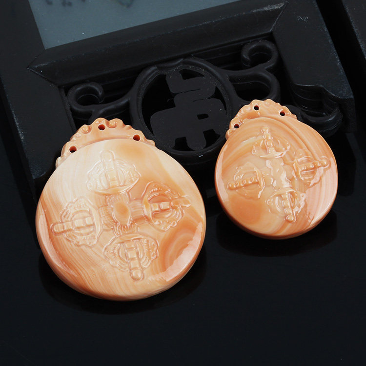 宝螺万宝螺天然吊坠配饰菩提星月螺钿八卦九宫格其他diy饰品配件