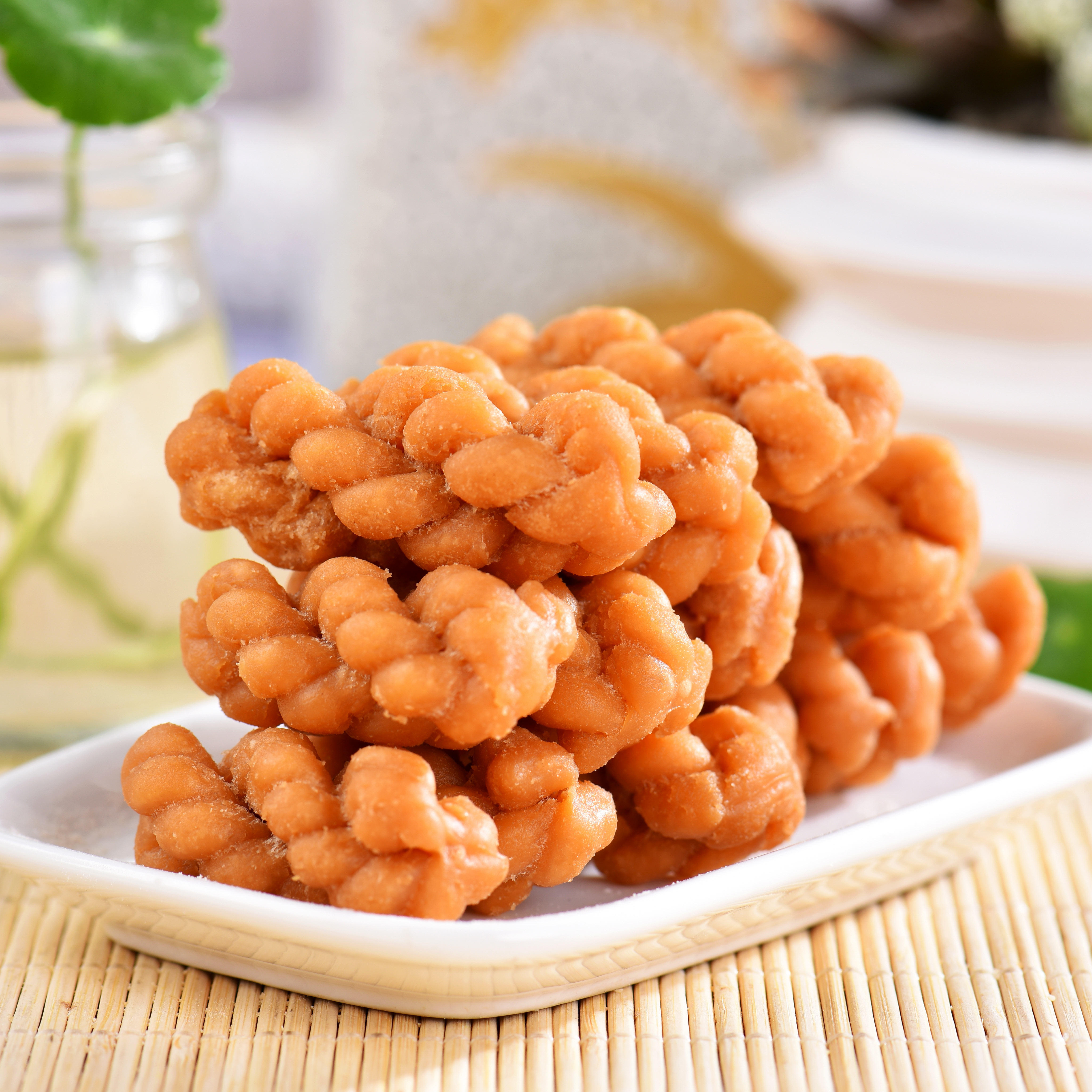 lezzi乐滋口水麻花香酥传统美食小吃零食黑糖芝麻蜂蜜味麻花包邮