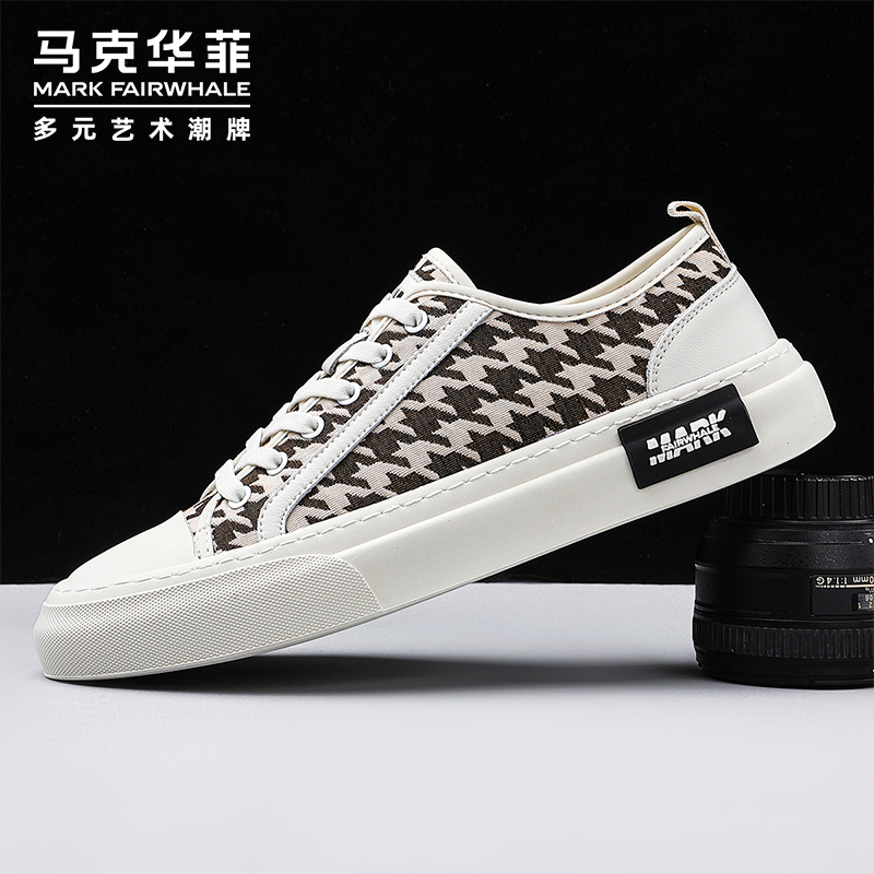 马克华菲男鞋夏季2022新款帆布鞋男士低帮透气软底板鞋潮牌休闲鞋