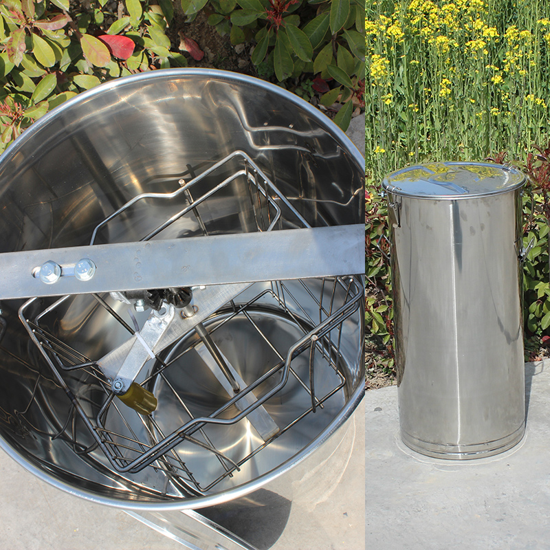 摇蜜机304不锈钢自翻脾小型家用手动蜂蜜分离机打糖取蜜小型蜂具