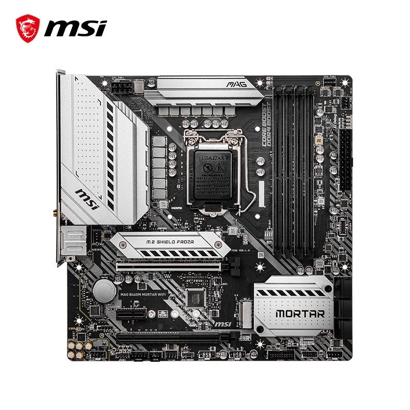 机电脑主板 msi b460m 微星 mortar wifi台式