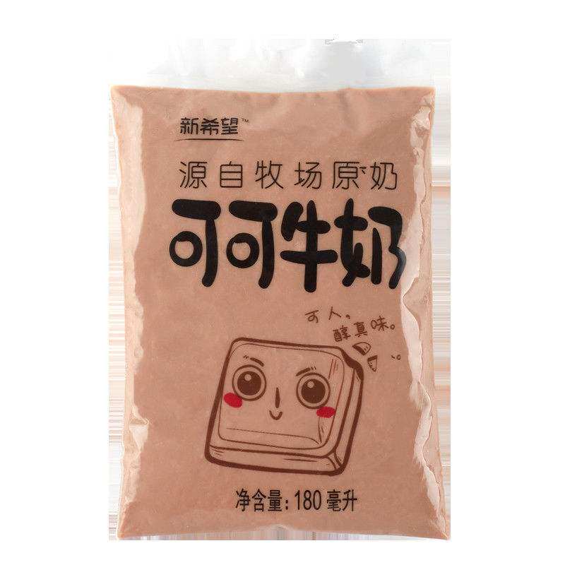 牛奶新希望可可透明180ml袋装营养早餐纯牛奶