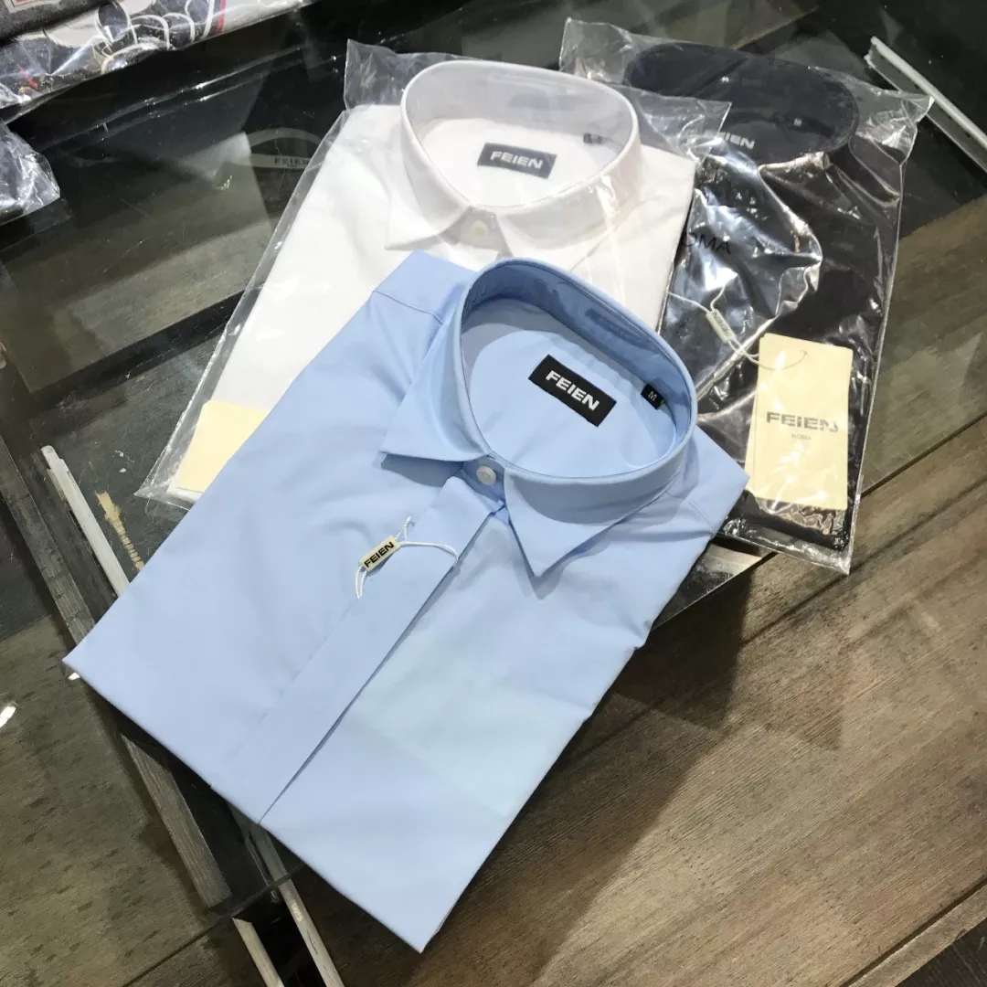 超值推荐！120支高支面料 撤柜公司尾货男士商务休闲纯色长袖衬衫