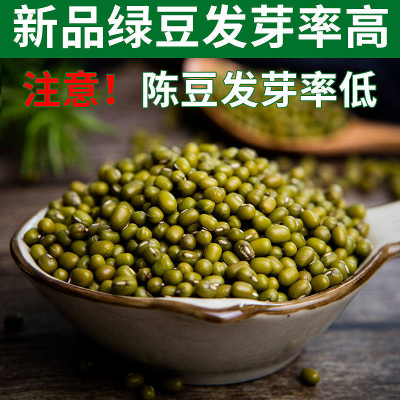 绿豆今年小粒大小五谷搭配豆芽脱壳农家3斤绿豆
