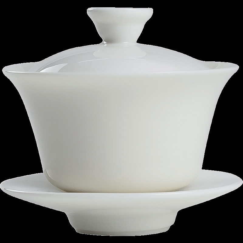 茶碗盖碗盖碗茶茶杯大号茶具青花瓷泡茶陶瓷白瓷盖碗