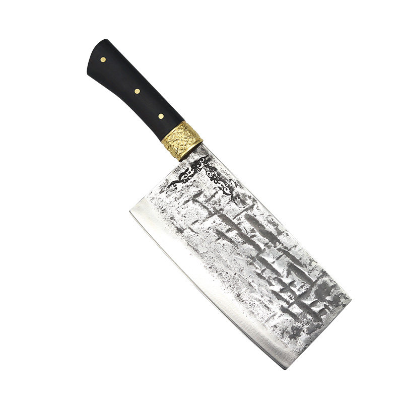 户撒康震菜刀切片刀手工锻打切肉刀厨刀家用高碳钢老铁刀餐厅菜刀