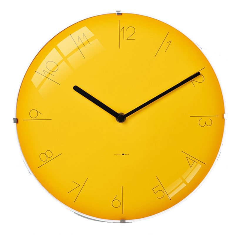静音挂表卧室壁钟圆形玻璃钟表挂墙挂钟客厅挂钟