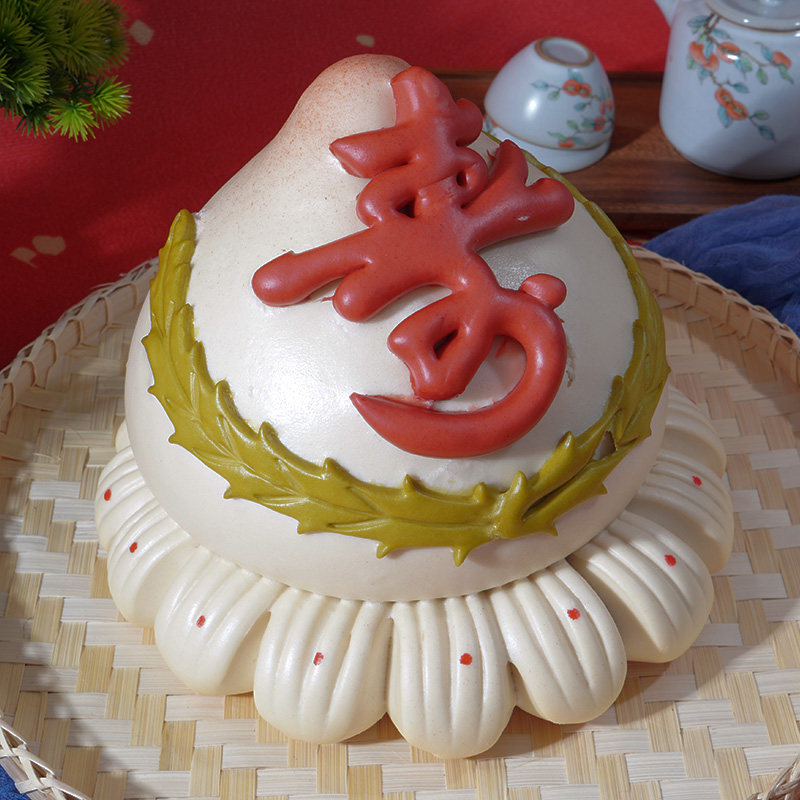 山东青岛王哥庄大馒头旗舰店老人生日寿桃馍馍传统中式糕点